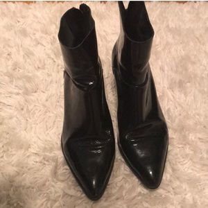Topshop patent leather booties